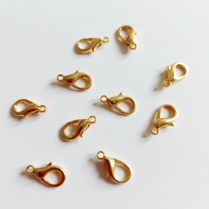 Gold Lobster Clasps - Size 16 x 8 mm